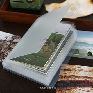臺灣出貨-a6收納冊ins小卡片明信片便簽紙手賬貼紙收納冊大容量相簿插頁式