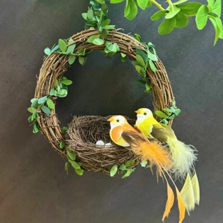 驅鳥器bird scarer【1萬人好評】模擬小鳥模型花園庭院創意擺件羽毛模擬鳥巢草窩新款幼兒園裝飾品新款25.3.6