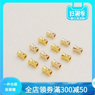 50個裝14K包金保色18K小蠻腰4*6mm桶珠隔珠diy手鍊項鍊串珠散珠子