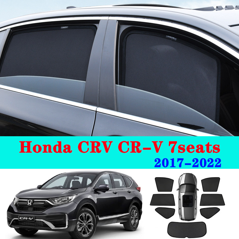 HONDA 汽車窗簾遮陽罩適用於本田 CRV CR-V 7seats 2017-2022 汽車窗簾太陽能遮陽罩陰影網狀玻