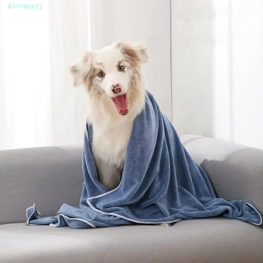 GIOVANN寵物毛巾,軟超級吸水狗貓浴袍,持久快速乾燥超細纖維超級平滑透氣毛毯狗的貓貓