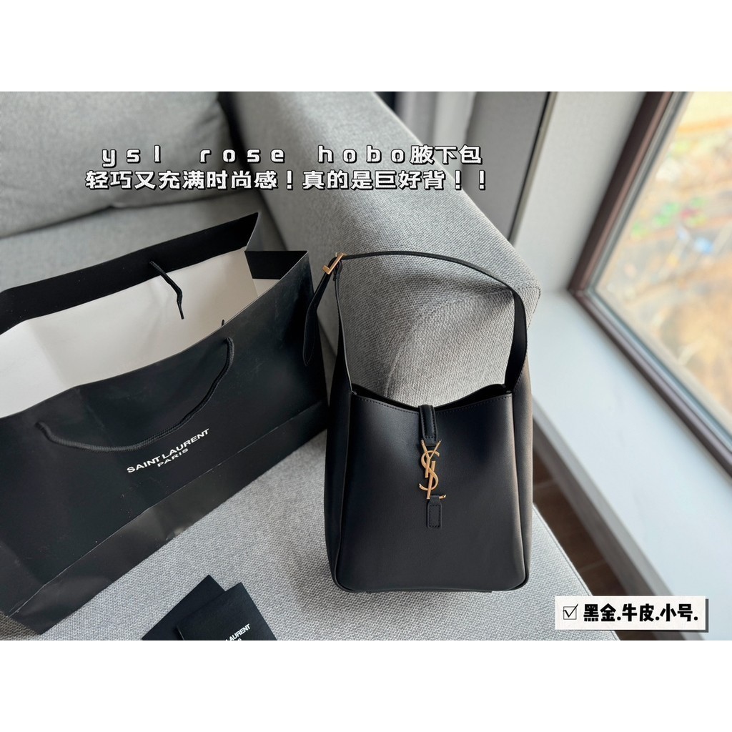 Ysl soft hobo 真皮潮流時尚精緻女士包包復古後背包零錢包側背包托特包斜背包錢包包情人節禮物生日禮物