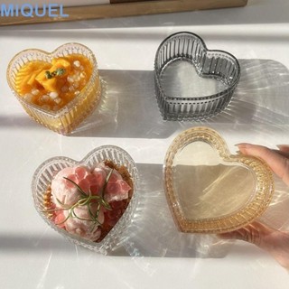 MIQUEL心形玻璃碗,玻璃透明糖果罐,小吃菜餚實用迷你上菜碗廚房