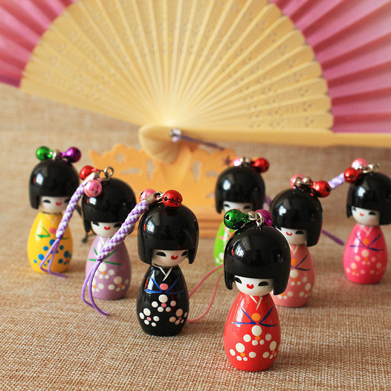 日式和風裝飾 日式木偶吊飾玩偶擺件 和服娃娃 日本料理壽司店贈品裝飾品手機包掛 壽司店掛飾 料理店裝飾品