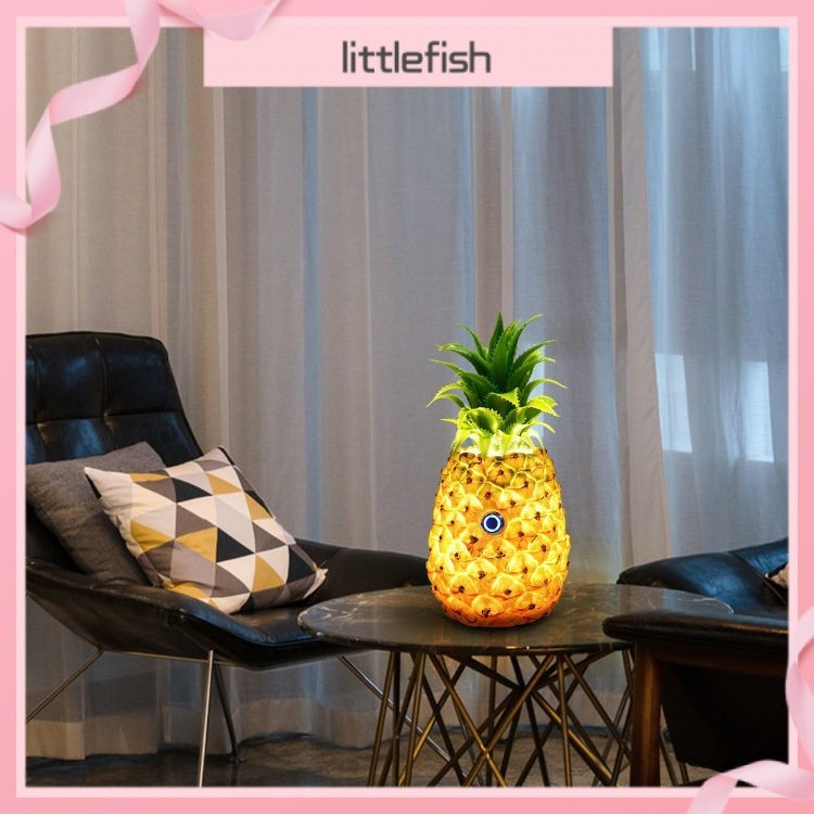 【Littlefish】創意 鳳梨 小夜燈 音樂節 奏氛圍燈 充電LED觸摸 嬰兒 柔光餵奶護眼檯燈