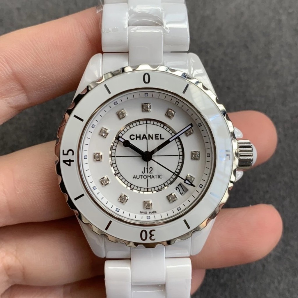 KOR廠香奈兒J12系列H5702自動機械白陶瓷腕錶 韓版高密度進口陶瓷 男女情侶手錶38毫米