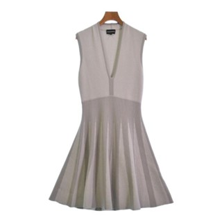 Emporio Armani ARMANI洋裝 連身裙灰色 女裝 滿版 白色 日本直送 二手