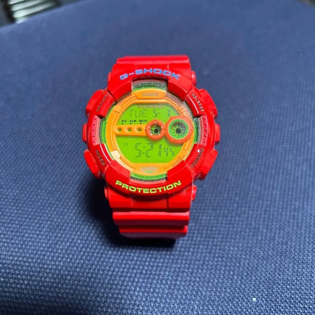 CASIO G-shock 手錶 G-SHOCK 綠色 紅色 日本直送 二手