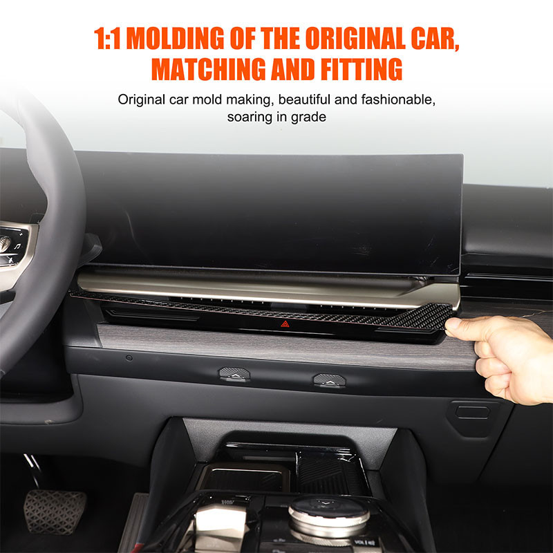 BMW 適用於寶馬 5 系 G60 2024 軟碳纖維汽車導航屏幕下面板裝飾貼紙汽車配件