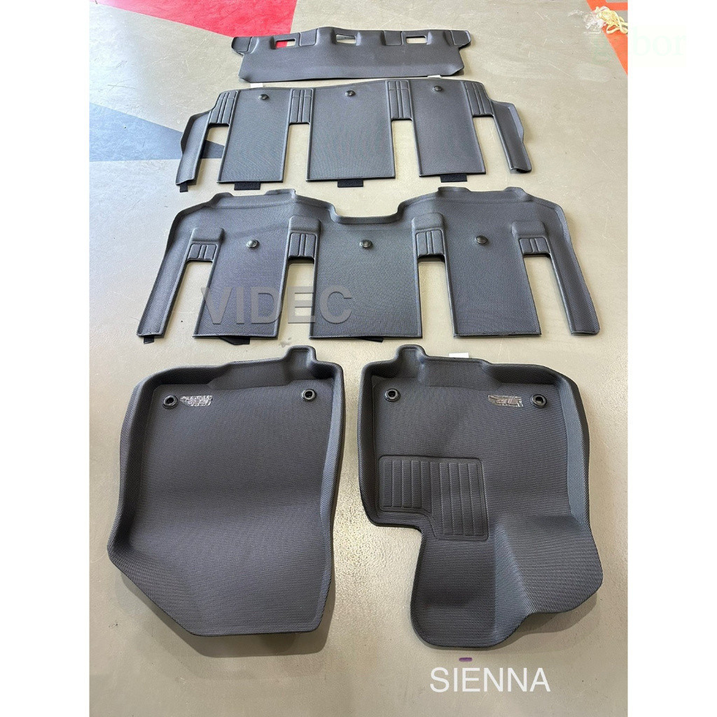 OK購物商城 Toyota Sienna 2022 油電版 7人座 專用 3D立體 神爪卡固腳踏墊