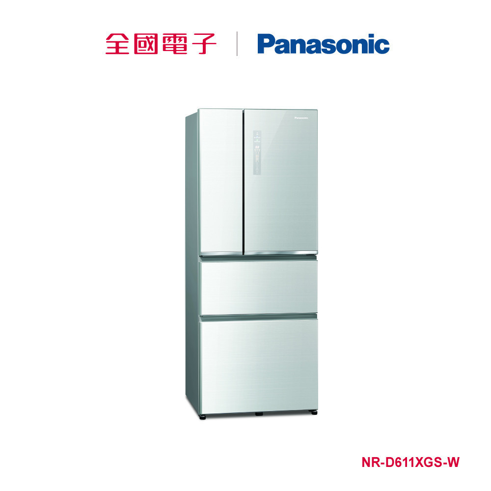 Panasonic 610L四門玻璃變頻冰箱-白  NR-D611XGS-W 【全國電子】