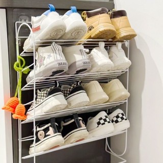 兒童鞋架寶寶小型鞋子專用收納架上墻免安裝壁掛多層鞋櫃簡易掛式