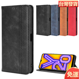 適用vivo Y12S手機殼磁吸翻蓋皮套Y20S保護套插卡錢包復古殼Y11S