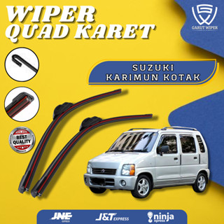 SUZUKI 鈴木 Karimun 四刃汽車前擋風玻璃雨刮器無框箱 4 橡膠 1 套左右