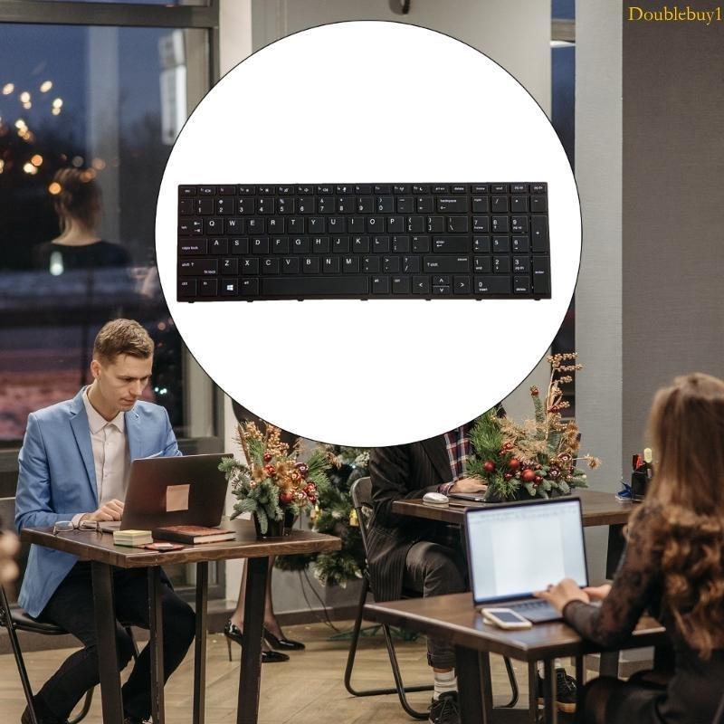 Dou 全新美式鍵盤適用於 HP Probook 450 G5 455 G5 470 G5 筆記本電腦美式鍵盤,帶銀框背