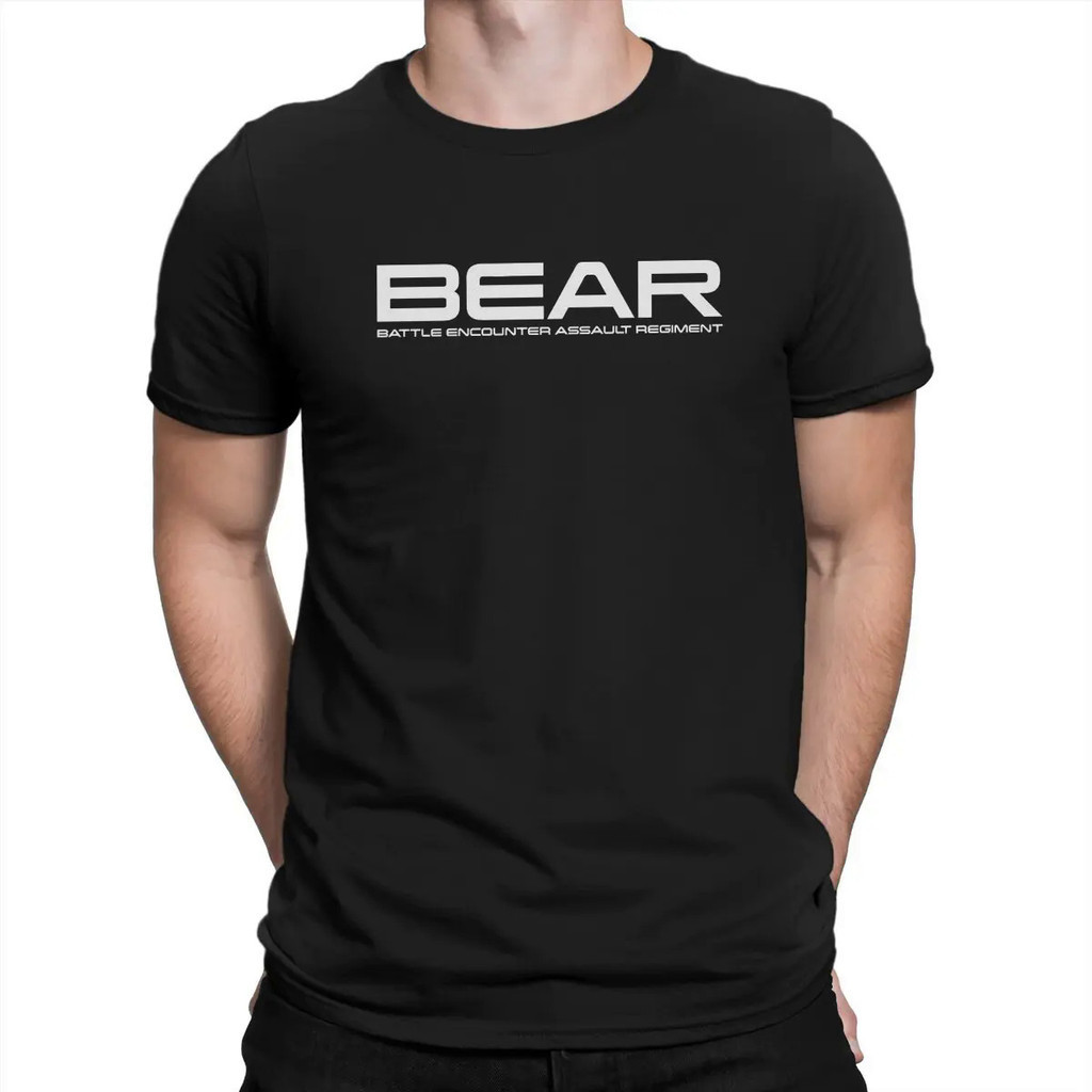 Escape From Tarkov Bear T 恤圖案男士滌綸上衣復古哥特夏季街頭服飾原宿 T 恤 1