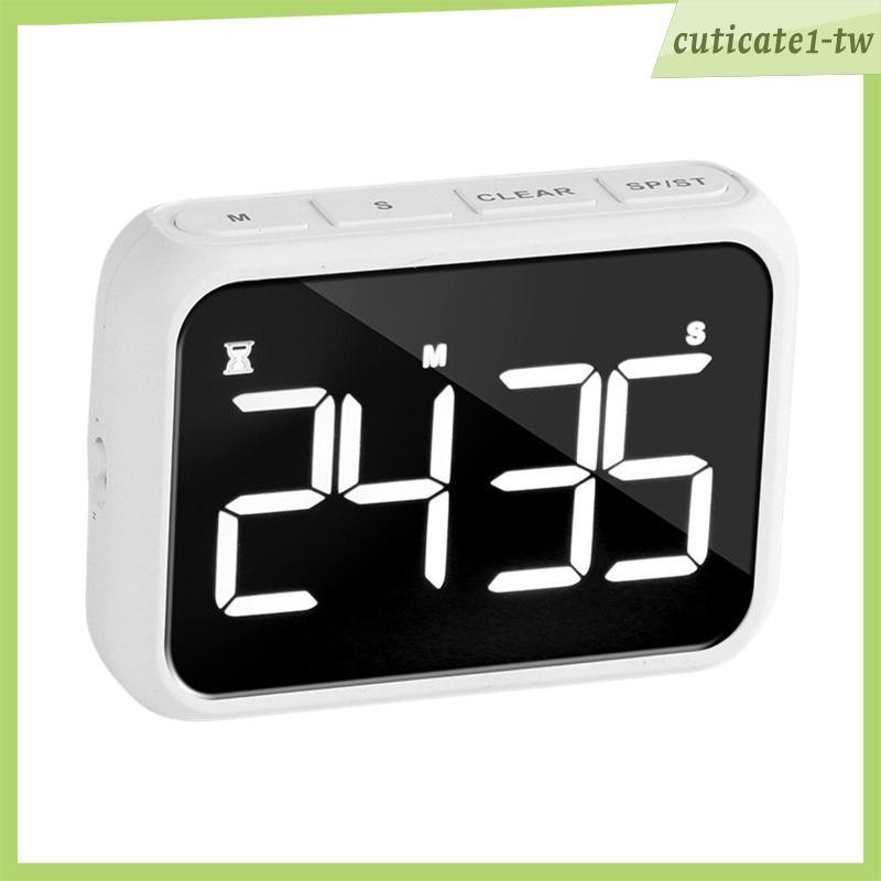 [CuticatecbTW] 大型 LED 廚房時鐘鬧鐘,用於咖啡烹飪烘焙雞蛋運動遊戲鍛煉