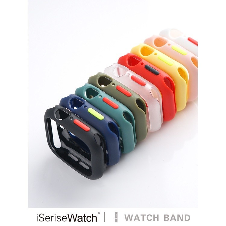 糖果撞色 APPLE WATCH 9 8 7 6 5 4 3 保護殼 半包軟殼 蘋果手錶 iwatch 保護套 手錶錶殼
