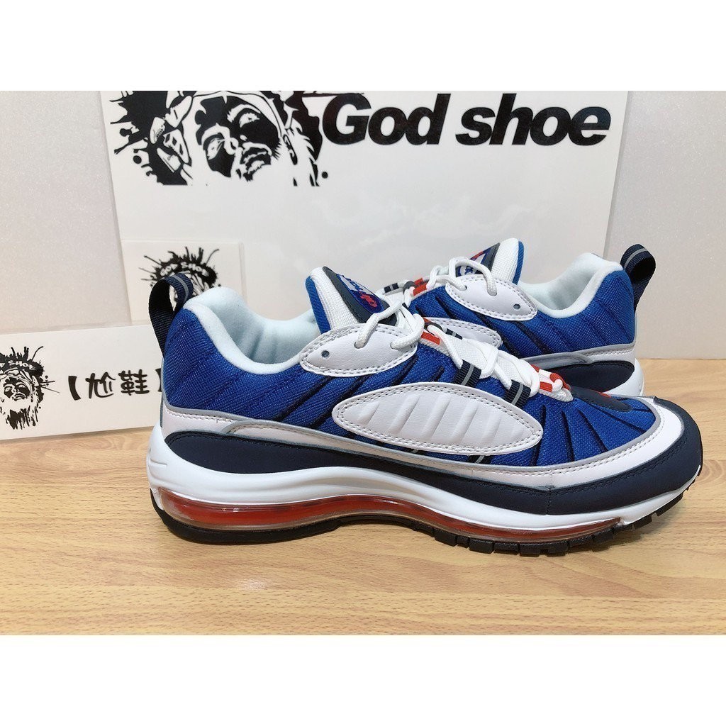 KVKB 尬鞋實拍  Air Max 98 Gundam OG 氣墊 鋼彈 反光 藍白 紅 男女 640744-100