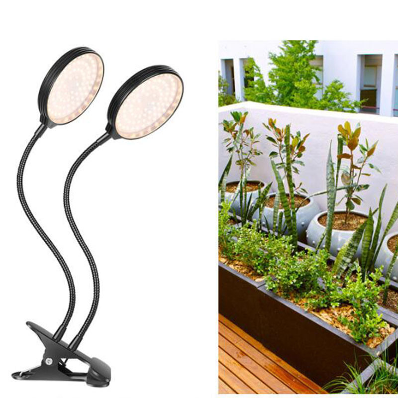 Dc 5V USB 定時器 LED 植物生長燈植物花卉種植桌面夾植物燈室內溫室 TWK1