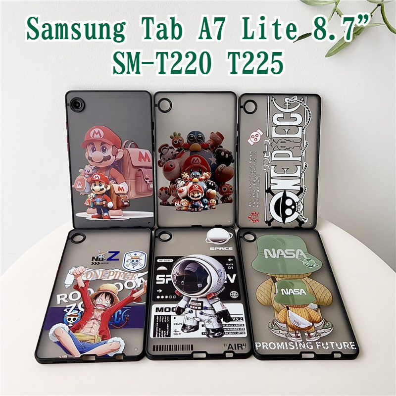 SAMSUNG 海盜王馬里奧豪華手機殼軟 TPU 後殼適用於三星 Galaxy Tab A7 Lite 8.7 英寸 S