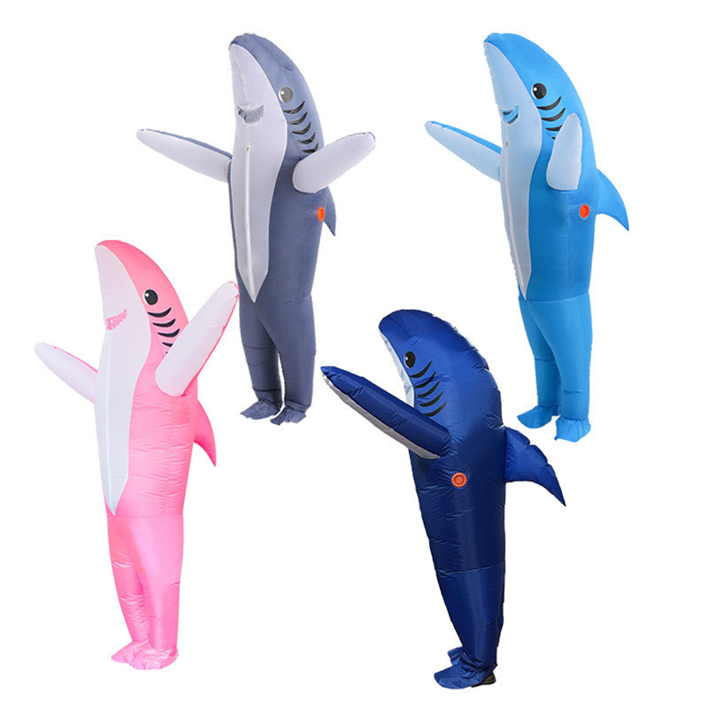 萬聖節表演服裝鯊魚充氣服cosplay聚會角色扮演人偶充氣服裝