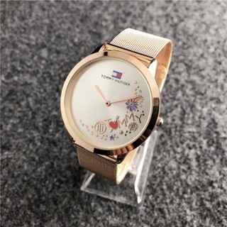 Tommy Hilfiger手錶石英機芯不銹鋼錶帶錶盤不銹鋼手錶女時尚四葉草潮流幸運小眾小盤