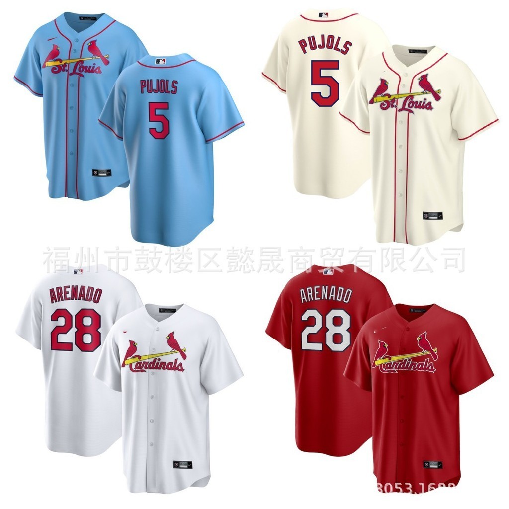 MLB棒球球衣紅雀隊Cardinals Molina Pujols Arenado Contreras球衣