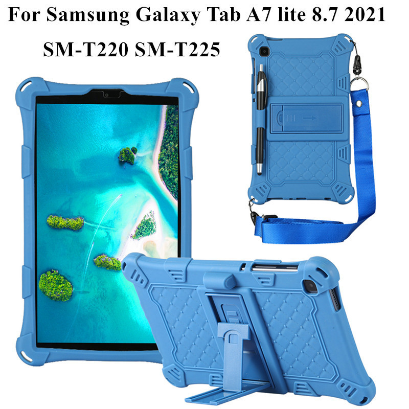 SAMSUNG 適用於三星 Galaxy Tab A7 lite T220 8.7 英寸平板電腦保護套時尚矽膠後蓋適用於