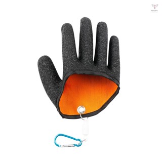 Uurig)防滑釣魚手套,左或右釣魚抓手套專業抓魚手套帶磁鐵釋放