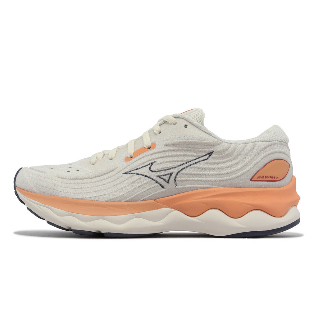 Mizuno 慢跑鞋 Wave Skyrise 4 灰 橘 美津濃 路跑 回彈 女鞋 【ACS】 J1GD2309-72