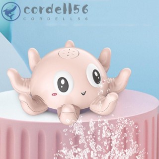 Cordell 嬰兒沐浴玩具,LED 發光自動噴水章魚玩具,彩色電動漂浮兒童幼兒沐浴玩具幼兒