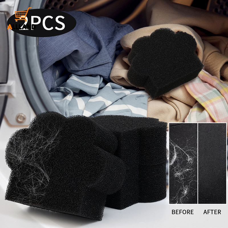 2/4 件可愛貓爪形狀海綿洗衣球可重複使用洗衣機棉絨捕手便攜式衣服沙發寵物脫毛器