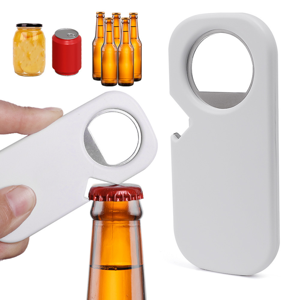 白色開瓶器 - 便攜式,高品質 - 耐用磁鐵開瓶器 - 不銹鋼開瓶器 - 用於打開瓶蓋 - 磁鐵吸啤酒開瓶器