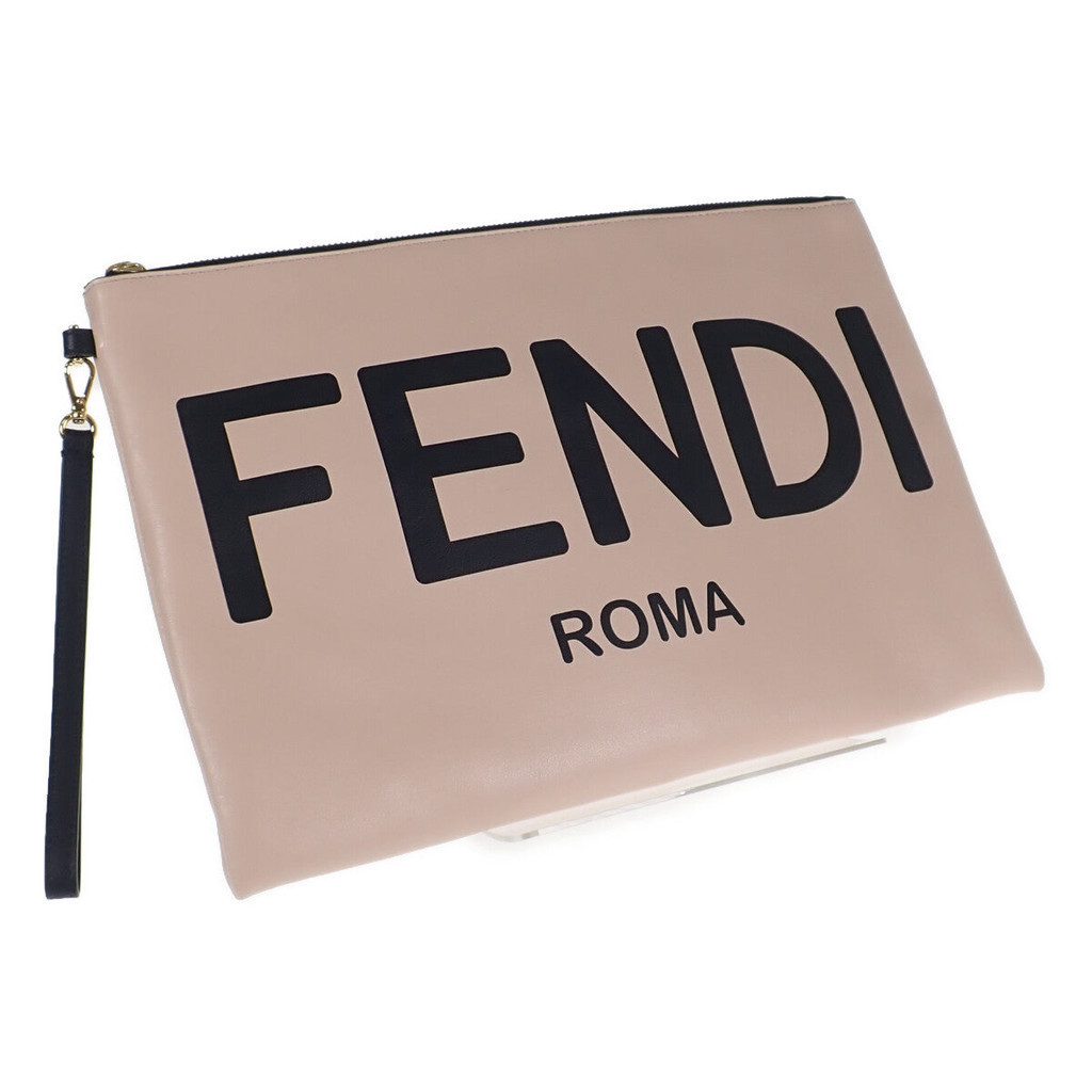 FENDI 芬迪 手拿包 化妝包粉紅色 日本直送 二手