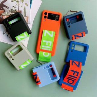 SAMSUNG摺疊手機殼 適用三星Galaxy Z Flip3 Flip4 zflip5 5G 保護套 摺疊手機殼 指環