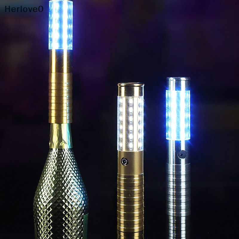 Herlove 1 件 LED 頻閃香檳酒瓶服務閃光器適用於 VIP 夜總會 KTV 酒吧 LED 閃光燈棒瓶閃光燈 T