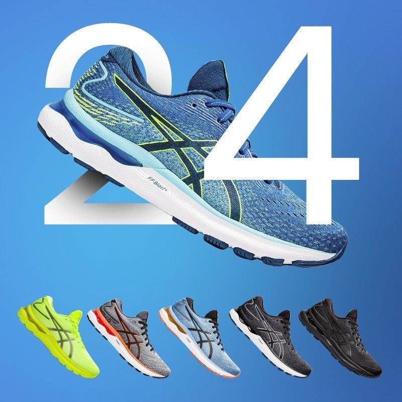 Gel Nimbus 24 男士專業緩震跑鞋,輕便透氣耐磨休閒運動跑步