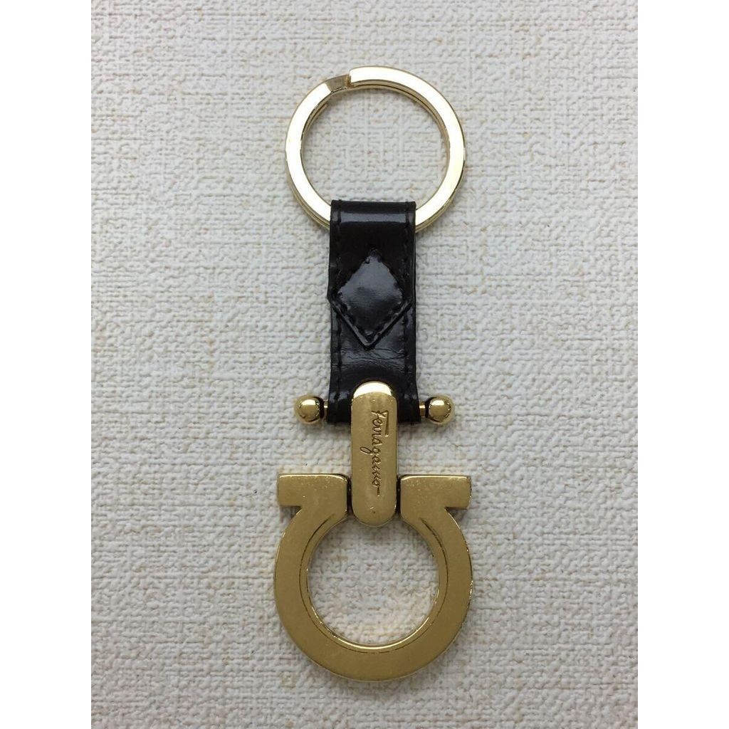 Salvatore Ferragamo 鑰匙圈 匙扣Gancini系列黑色 日本直送 二手