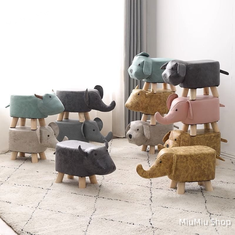 【新店下殺】大象椅子可愛動物造型椅 實木動物椅子 創意換鞋凳 兒童小板凳 矮凳 卡通凳 試鞋凳 小椅子