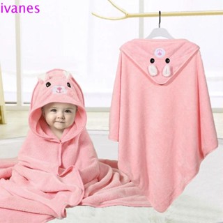 IVANES01新生兒毛巾,珊瑚絨連帽嬰兒浴巾,動物快乾80x80cm幼兒浴袍蹣跚學步的嬰兒