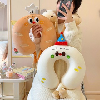 💕靠枕 靠墊 椅子座墊 腰枕 交換禮物可愛記憶棉U型枕護頸枕坐車旅行頸椎枕頭辦公室頸部靠枕u形枕便攜