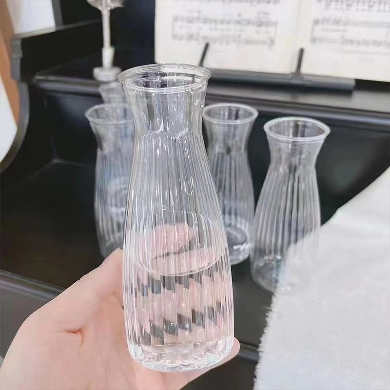 【新品】一次性花瓶迷你透明塑膠瓶手打螺旋包花神器快速插花瓶塑膠花瓶