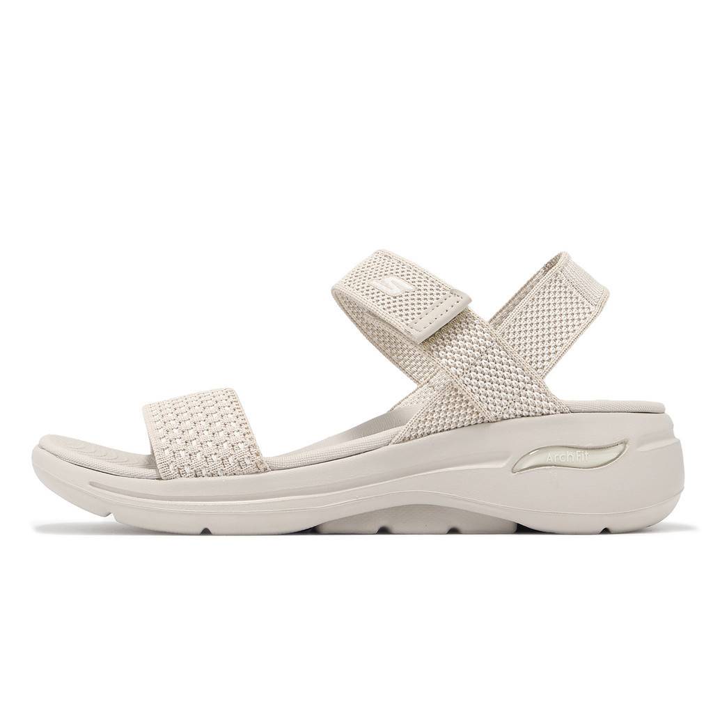 Skechers 涼鞋 Go Walk Arch Fit Sandal 女鞋 卡其 涼拖鞋 ACS 140264NAT