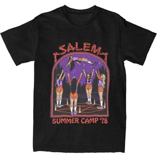 新奇啦啦隊籃折騰營地 T 男士 Salem 深色藝術 T 恤生日禮物