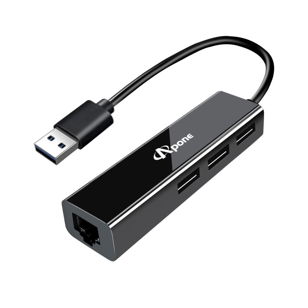 【Apone】USB3.0轉RJ45+USB3孔HUB集線器