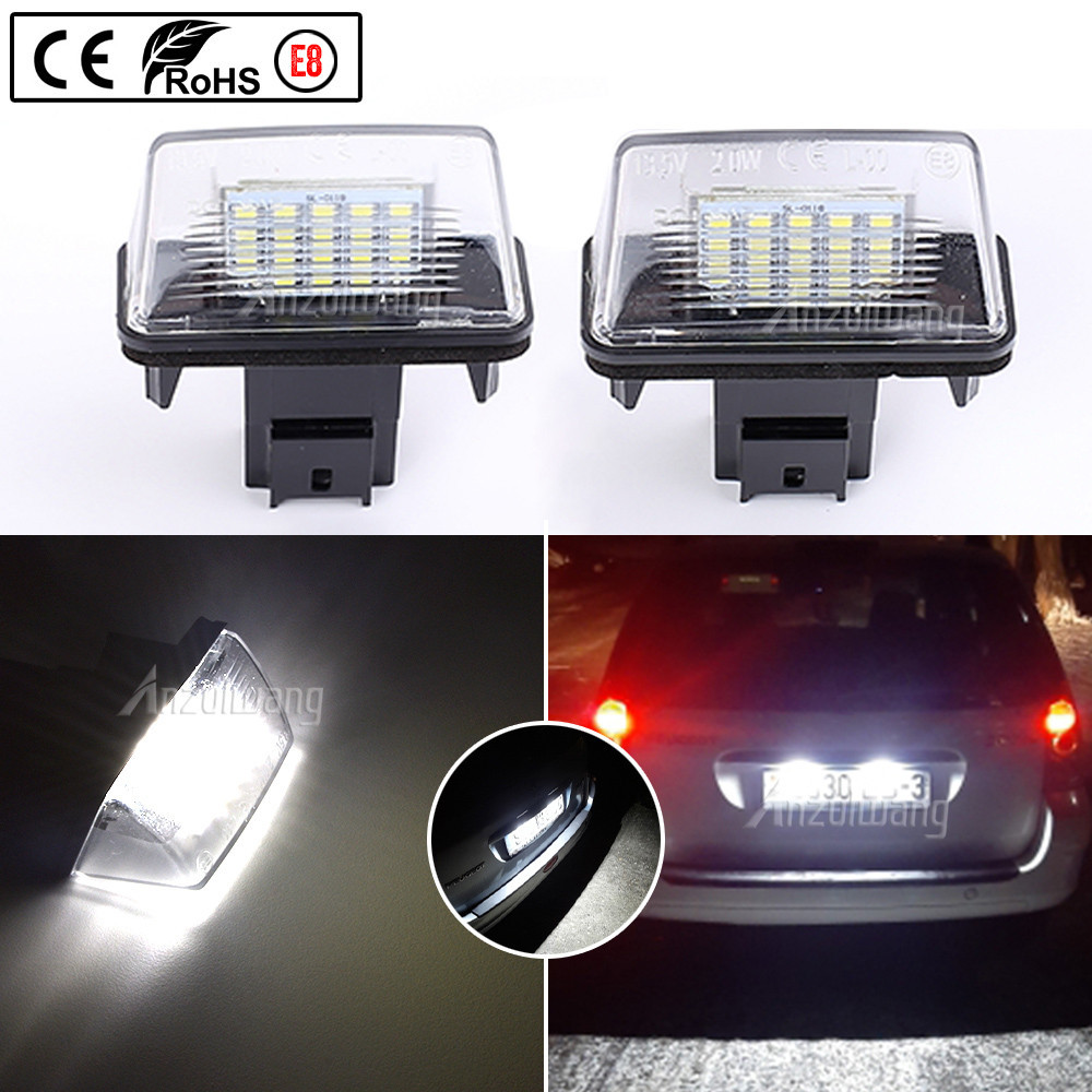 PEUGEOT 2 件 LED 牌照燈適用於雪鐵龍 C3 C4 C5 Berlingo Saxo Xsara Picas