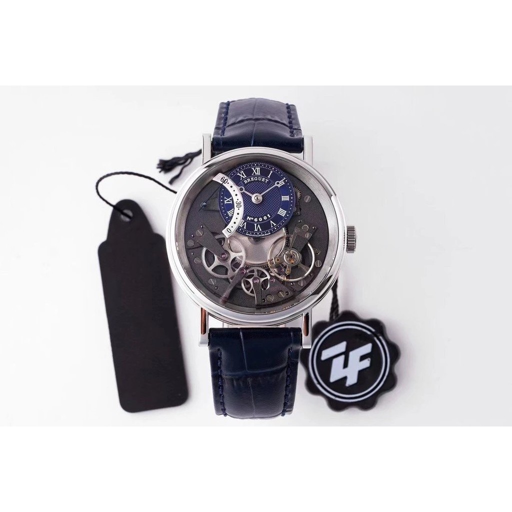 ZF廠男表Breguet傳世系列7097BB/GY/9WU自動機械逆跳秒針 小牛皮錶帶手錶40毫米