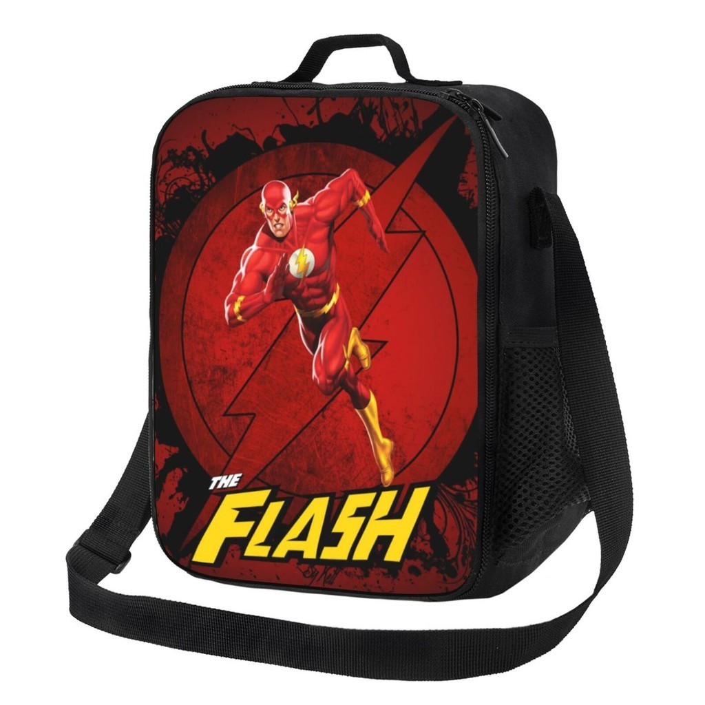 The Flash 新款絕緣午餐袋雙口袋大容量學生男孩/女孩飯盒袋聖誕禮物