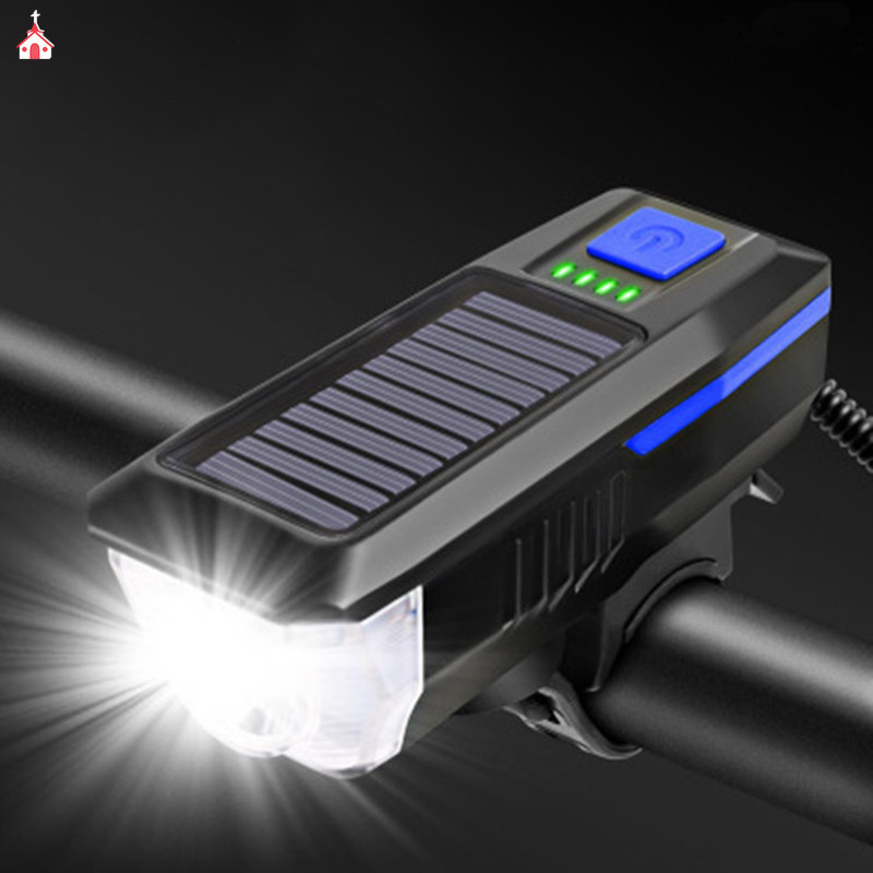 【ZOE】自行車燈太陽能充電3檔調光自行車燈USB充電高亮度高亮度防輻射袖珍LED燈
